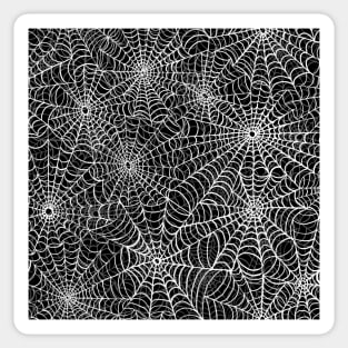 Spiderwebs - Black & White Sticker